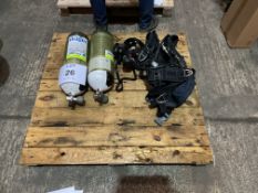Drager PSS 7000 Self Contained Breathing Apparatus w/ 2 x Drager 300 Bar Air Cylinders