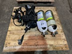 Drager PSS 7000 Self Contained Breathing Apparatus w/ 2 x Drager 300 Bar Air Cylinders