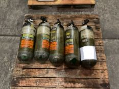 5 x Drager 300 Bar Air Cylinders.