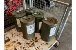 5x 25 litre Drums OM-33, a high performance Hydraulic Oill, From MoD Store
