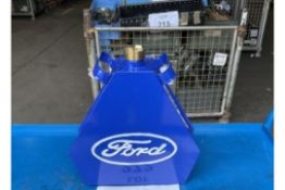 Unused Ford 1 Gall Hand Painted Fuel/ Oil Can C/W Brass Cap
