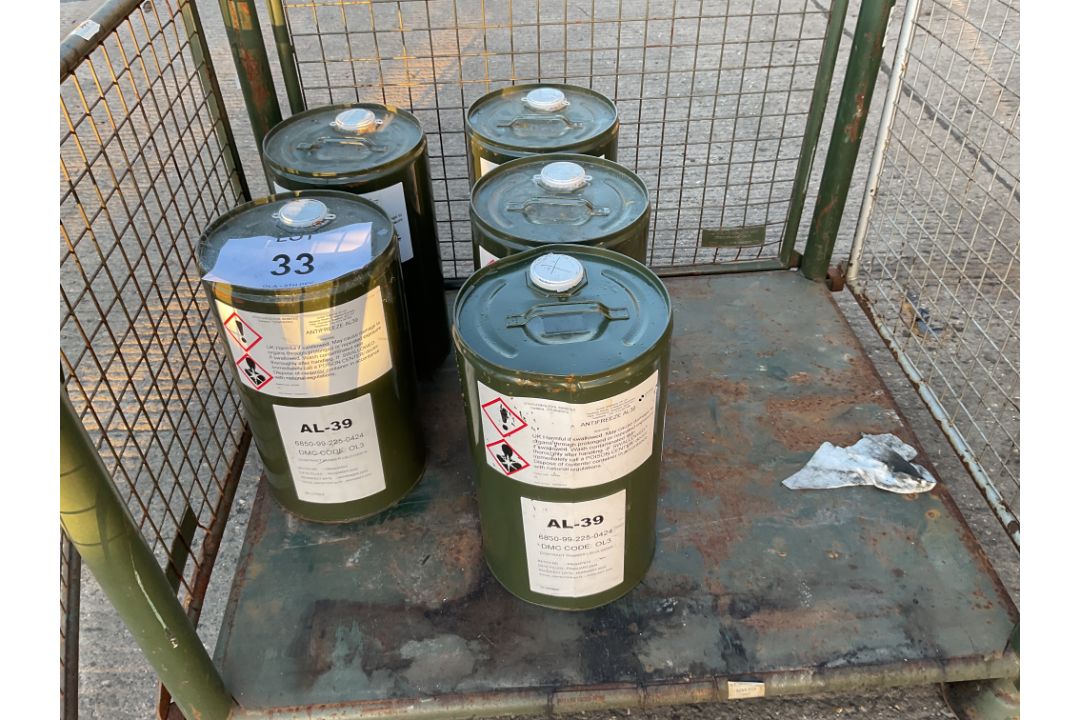 3 x 25 litre Drums of AL39 Antifreeze from MOD Reserve Stocks - Image 1 of 4