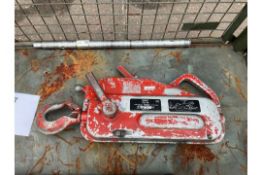 1 x Tirfor TU16 1600kg Winch from UK Fire & Rescue Services.