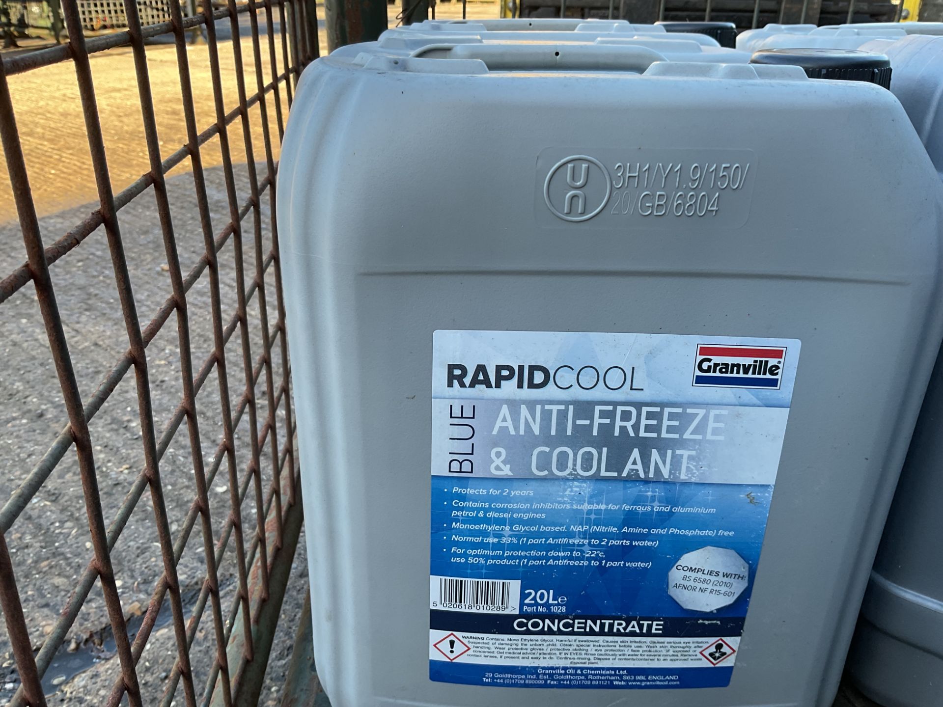 2x 20 New Litre Drum Granville Rapid Cool Blue Vehicle anti Freeze and coolant Unissued from MoD - Image 2 of 3