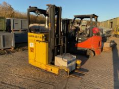 Narrow Aisle R5-16N Triple Mast 1.6 ton Electric Fork Lift c/w Charger with side Shift etc, From MoD