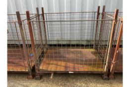 You are bidding on a Steel Stacking Stillage W/ Removable Posts & Sides.