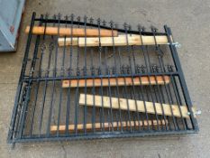 Wrought Iron Galvanised Driveway Gates, unused. Approx. 3.5m Entrance width