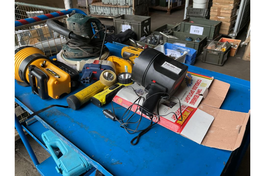 Tools Inc Polisher, Cordless Drill, Rechargeable Lights Etc - Image 6 of 9