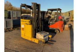 Narrow Aisle R5-16N Triple Mast 1.6 ton Electric Fork Lift c/w Charger with side Shift etc, From MoD