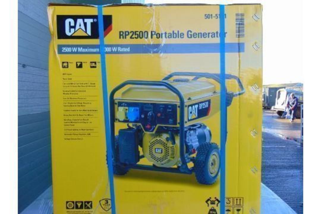 New & Unissued Caterpillar RP2500 Industrial Petrol Generator Set 3.1KVA 240/110 Volt - Image 2 of 5
