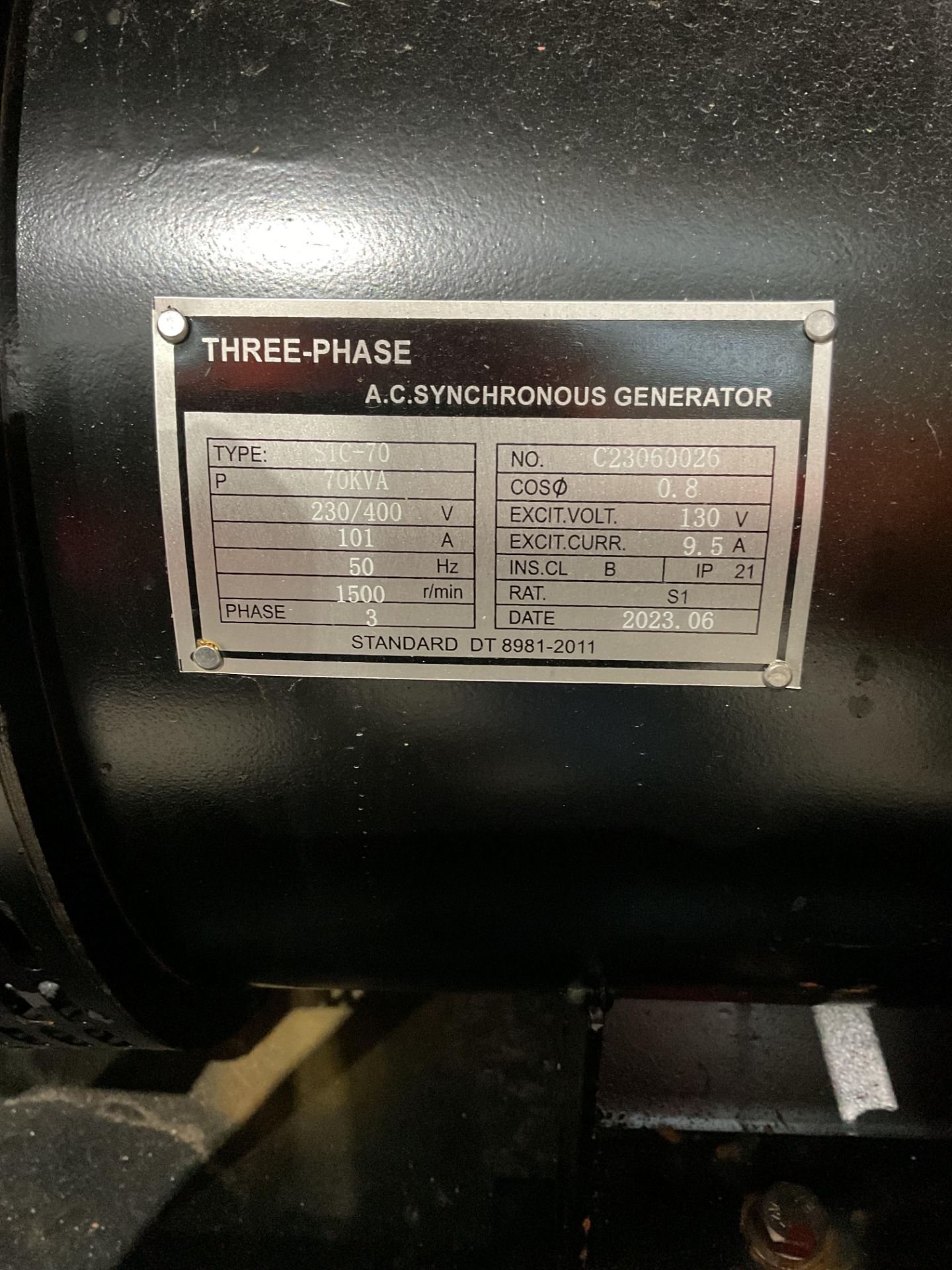 2023 New Unused 70 KVA Silent Diesel Generator - 3 Phase 230 / 400V - Image 14 of 16