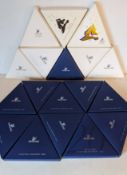 A selection of eighteen Swarovski Christmas Crystal Ornament snowflakes dating from 1995 to 2012