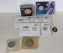 Five Royal Mint Longest Reigning Monarch, 2015, £20 silver coin; The Last Round Pound 2016 