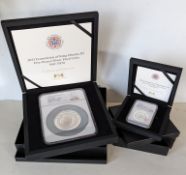 A 2023 Tristan Da Cunha Silver Proof 5oz £25 AND 2oz £5 coin 