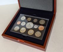 A Royal Mint 2006 Executive Proof Collection coin set, presented in original mahogany box 