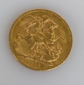 An George V gold full sovereign, 1912