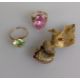 A yellow gold and ruby knot brooch, 60mm, unmarked but test for 9ct gold - Image 1 of 6