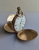 A George V 9ct yellow gold-cased full hunter, stem-wind pocket watch with Roman numerals