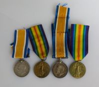 Two WW1 British Medal Duos, comprising of a British War Medal and Victory Medal, awarded to T-205025
