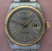A late 1960s/early 1970s Rolex Oyster Perpetual Datejust stainless steel automatic wristwatch