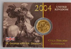 The Royal Mint 2004 Gold Bullion Sovereign, St. George and the Dragon