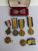 A miscellany of WW1 single medals to include: 1914-15 Star to T. S. 1367 J. H. BRETT TR. R. N. R.
