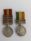 A Queen's South Africa Medal with Wittebergen, Johannesburg, Driefontein, Paardeberg, Relief of Kimb