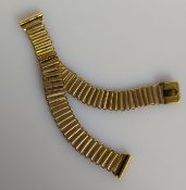 A yellow gold fancy-link watch strap by Vyseor, stamped 9ct, 21 cm, 16.2g