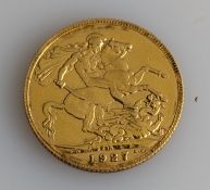 A George V gold full sovereign, South Africa mint, 1927