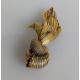 A yellow gold and ruby knot brooch, 60mm, unmarked but test for 9ct gold - Image 2 of 6