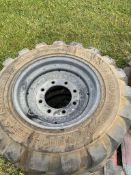 Filled 12x16.5 SkidSteer Tires Set of 4