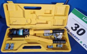 A YQK-300 Manual Hydraulic Crimping Tool, Max. Pressure 16.T, Max Travel 22mm, in Plastic Case