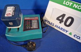 A MAKITA DC24SC 7.2-24V Bench Top Battery Charger with A MAKITA 24V Battery