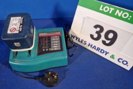 A MAKITA DC24SC 7.2-24V Bench Top Battery Charger with A MAKITA 24V Battery