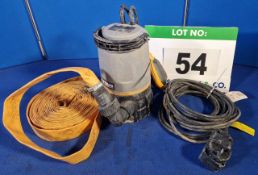 A TITAN TTB843 PMP 240V 400W Dirty/Clean Water Pump with Hose (Not Boxed) (As Photographed)