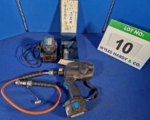 A CEMBRE BTEPE2.DET 14.4V Battery operated Hydraulic Bond Puller with Flexible Hose, Bushing Tool,