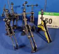 Seven Rail Drill Clamps together with A Quantity of Rail Drill Templates