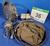 A CEMBRE B70M-P24 Portable Electro Hydraulic Pump with Three 24V Batteries, Flexible Hose and Remote