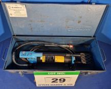 A CEMBRE PO 700 Manual Hydraulic Double Speed Hydraulic Foot Pump with Flexible Hose and Steel Case