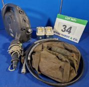 A CEMBRE B70M-P24 Portable Electro Hydraulic Pump with Three 24V Batteries, Flexible Hose and Remote