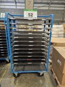 A EUROKRAFT Steel Framed Trolley, 1.8M tall x 800mm wide x 1040mm long with fitted Fourteen
