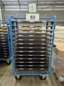 A EUROKRAFT Steel Framed Trolley, 1.8M tall x 800mm wide x 1040mm long with fitted Fourteen