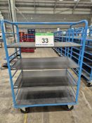 A EUROKRAFT Steel Framed Trolley, 1.8M tall x 800mm wide x 1240mm long with fitted Four Removable
