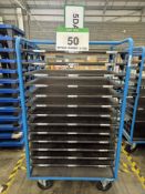 A EUROKRAFT Steel Framed Trolley, 1.8M tall x 800mm wide x 1040mm long with fitted Fourteen