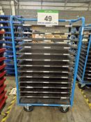 A EUROKRAFT Steel Framed Trolley, 1.8M tall x 800mm wide x 1040mm long with fitted Fourteen