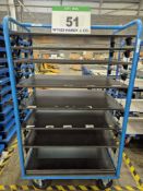 A EUROKRAFT Steel Framed Trolley, 1.8M tall x 800mm wide x 1040mm long with fitted Fourteen