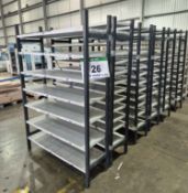 Six Bays Boltless Steel Framed Stores Shelving, each Bay 1.84M tall and Five having 13mm x 1210mm
