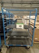 A EUROKRAFT Steel Framed Trolley, 1.8M tall x 800mm wide x 1240mm long with fitted Four Removable