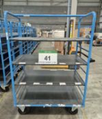 A EUROKRAFT Steel Framed Trolley, 1.8M tall x 800mm wide x 1240mm long with fitted Four Removable