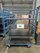 A EUROKRAFT Steel Framed Trolley, 1.8M tall x 800mm wide x 1240mm long with fitted Four Removable